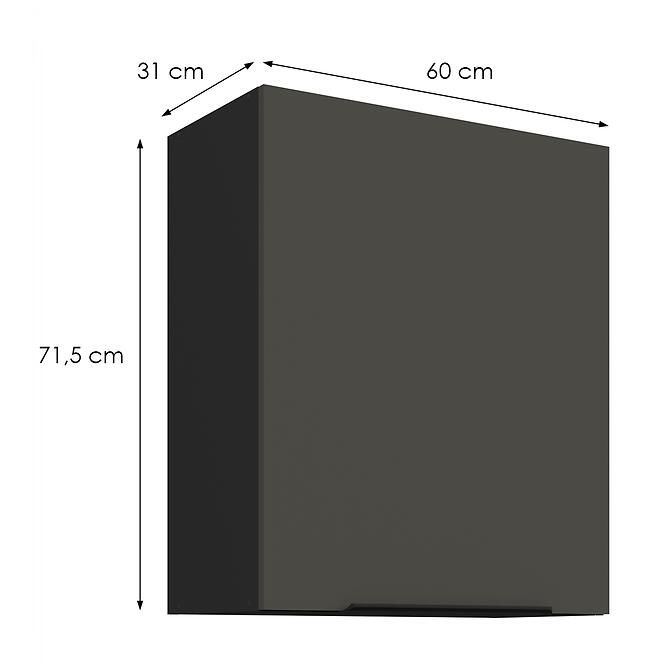 Kuchynská skrinka Aria-Gr/Bl Anti Fingerprint 60g-72 1f,2