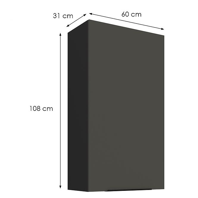 Kuchynská skrinka Aria-Gr/Bl Anti Fingerprint 60g-108 1f,2