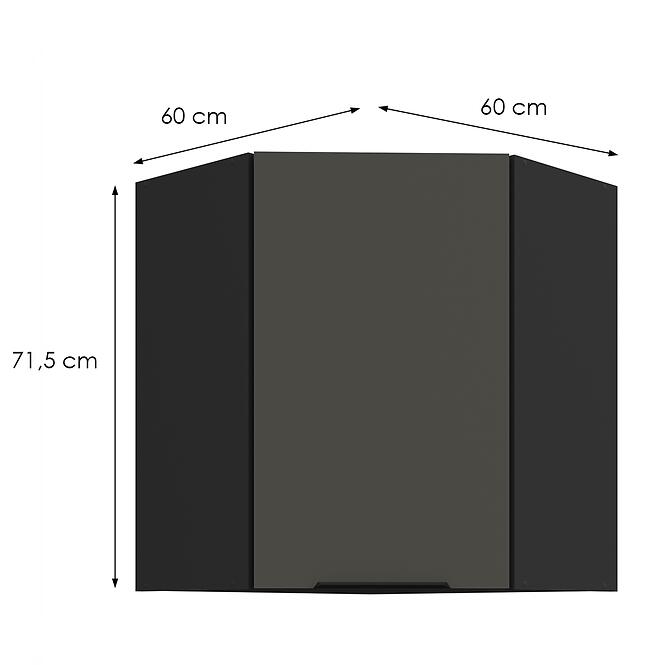 Kuchynská skrinka Aria-Gr/Bl Anti Fingerprint 60x60 Gn-72 1f (45°),2