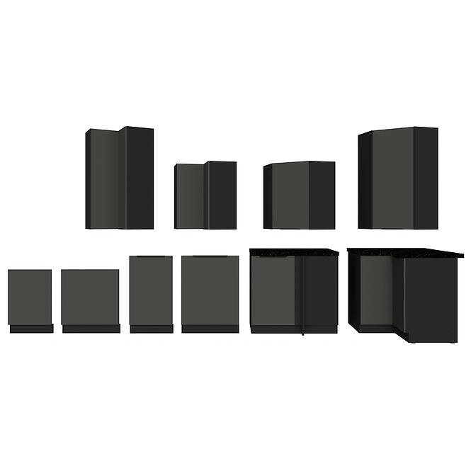 Kuchynská skrinka Aria-Gr/Bl Anti Fingerprint 60x60 Gn-72 2f (90°),11