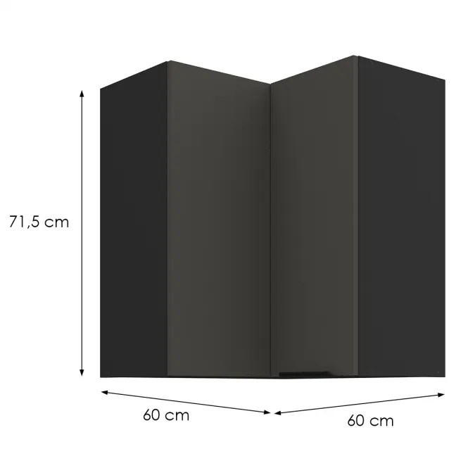 Kuchynská skrinka Aria-Gr/Bl Anti Fingerprint 60x60 Gn-72 2f (90°),2