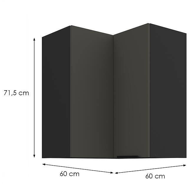 Kuchynská skrinka Aria-Gr/Bl Anti Fingerprint 60x60 Gn-72 2f (90°),2