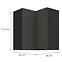 Kuchynská skrinka Aria-Gr/Bl Anti Fingerprint 60x60 Gn-72 2f (90°),2