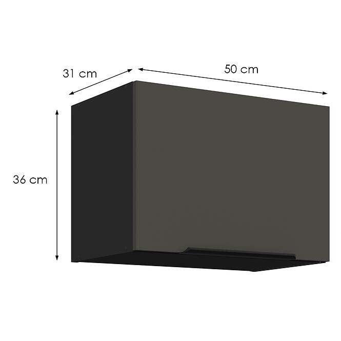 Kuchynská skrinka Aria-Gr/Bl Anti Fingerprint 50gu-36 1f,2