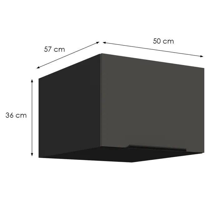 Kuchynská skrinka Aria-Gr/Bl Anti Fingerprint 50 Nagu-36 1f,2