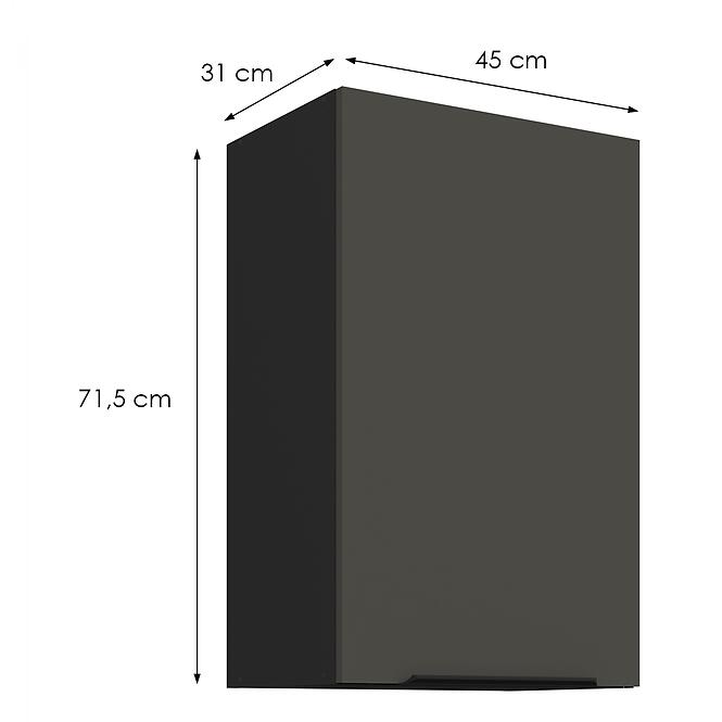 Kuchynská skrinka Aria-Gr/Bl Anti Fingerprint 45g-72 1f,2