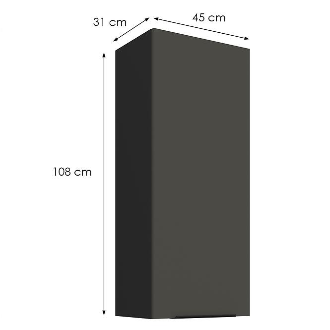 Kuchynská skrinka Aria-Gr/Bl Anti Fingerprint 45g-108 1f,2