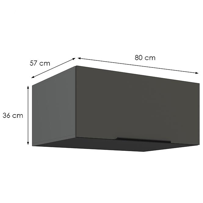Kuchynská skrinka Aria-Gr/Ant Anti Fingerprint 80 Nagu-36 1f