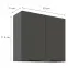 Kuchynská skrinka Aria-Gr/Ant Anti Fingerprint 80g-72 2f,2