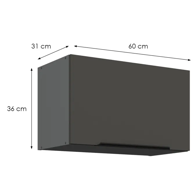 Kuchynská skrinka Aria-Gr/Ant Anti Fingerprint 60gu-36 1f,2