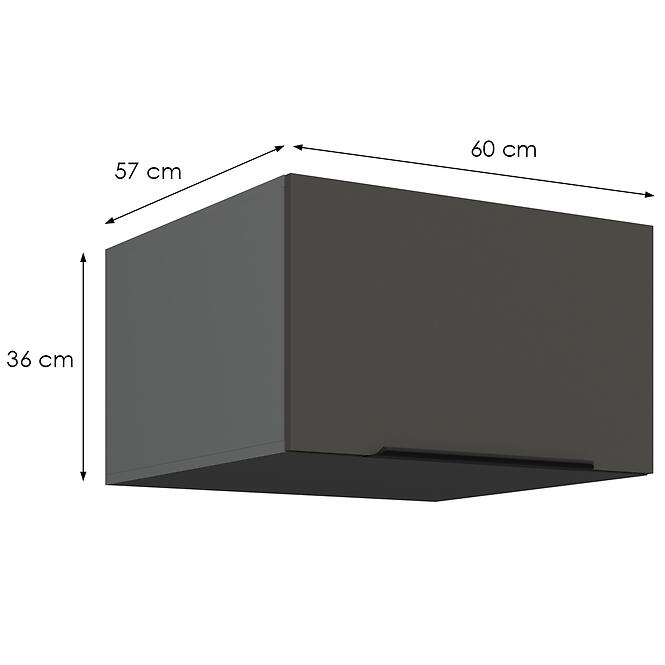Kuchynská skrinka Aria-Gr/Ant Anti Fingerprint 60 Nagu-36 1f,2
