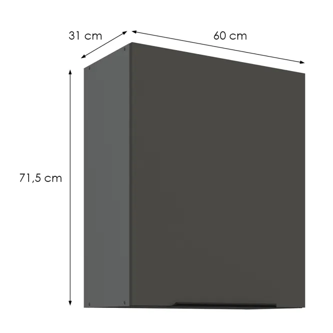Kuchynská skrinka Aria-Gr/Ant Anti Fingerprint 60g-72 1f