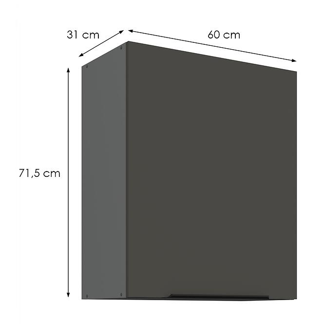 Kuchynská skrinka Aria-Gr/Ant Anti Fingerprint 60g-72 1f