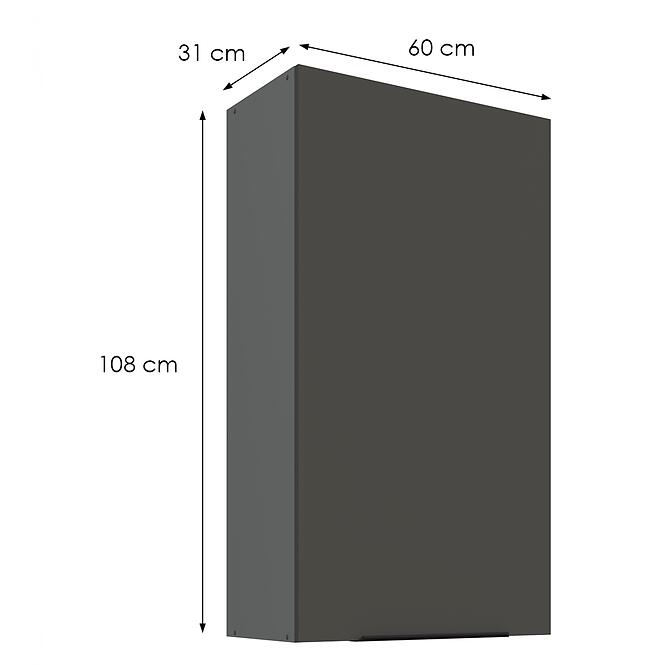 Kuchynská skrinka Aria-Gr/Ant Anti Fingerprint 60g-108 1f,2