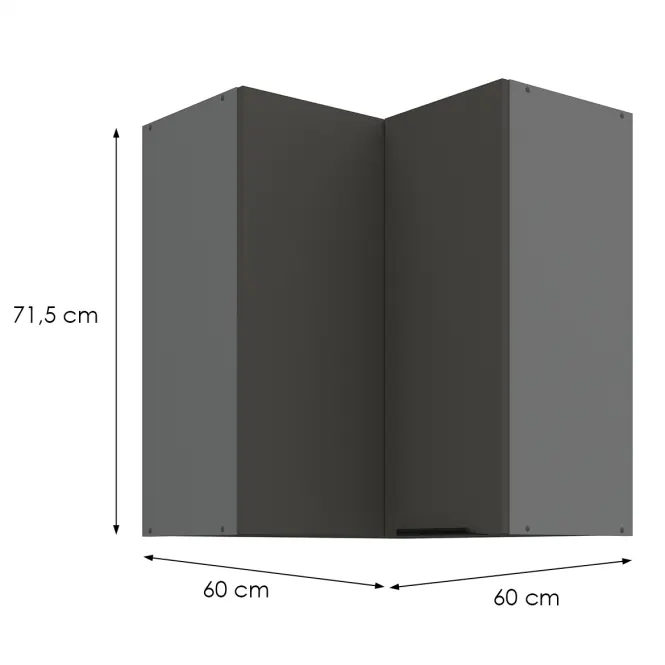 Kuchynská skrinka Aria-Gr/Ant Anti Fingerprint 60x60 Gn-72 2f (90°)