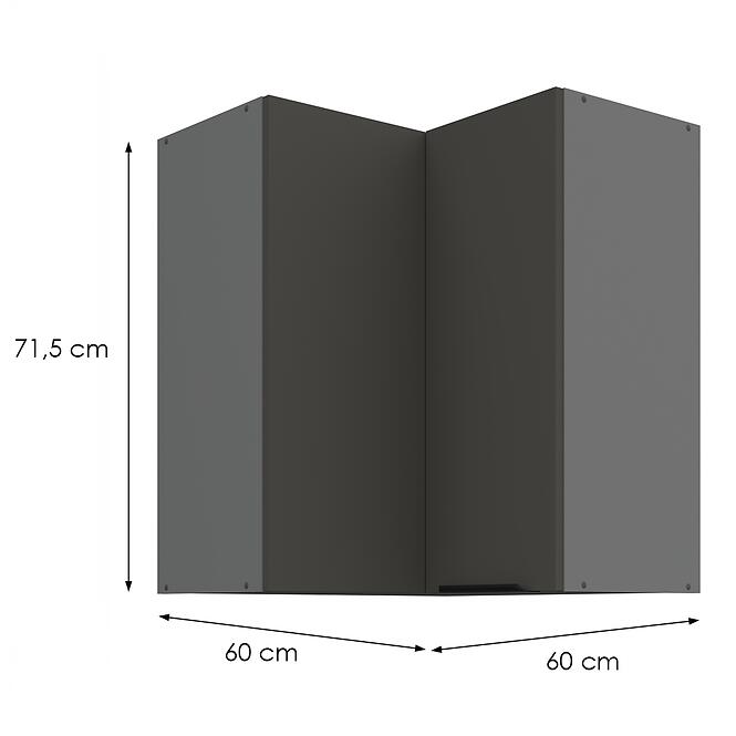 Kuchynská skrinka Aria-Gr/Ant Anti Fingerprint 60x60 Gn-72 2f (90°)