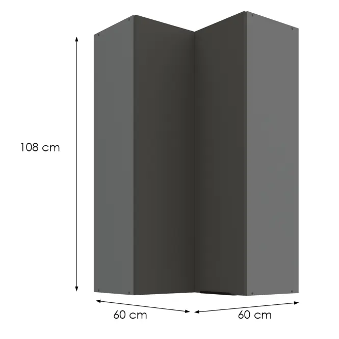 Kuchynská skrinka Aria-Gr/Ant Anti Fingerprint 60x60 Gn-108 2f (90°),2