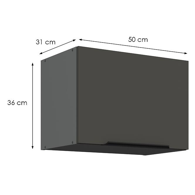 Kuchynská skrinka Aria-Gr/Ant Anti Fingerprint 50gu-36 1f,2