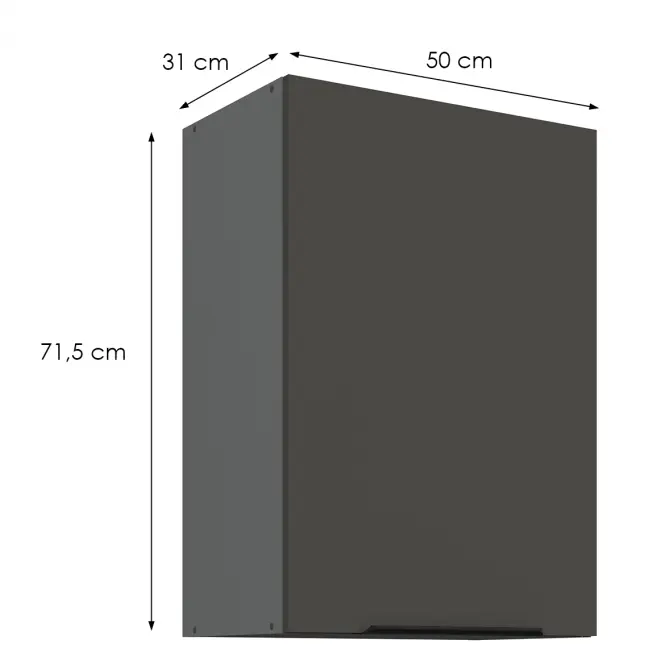 Kuchynská skrinka Aria-Gr/Ant Anti Fingerprint 50g-72 1f