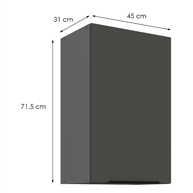 Kuchynská skrinka Aria-Gr/Ant Anti Fingerprint 45g-72 1f,2