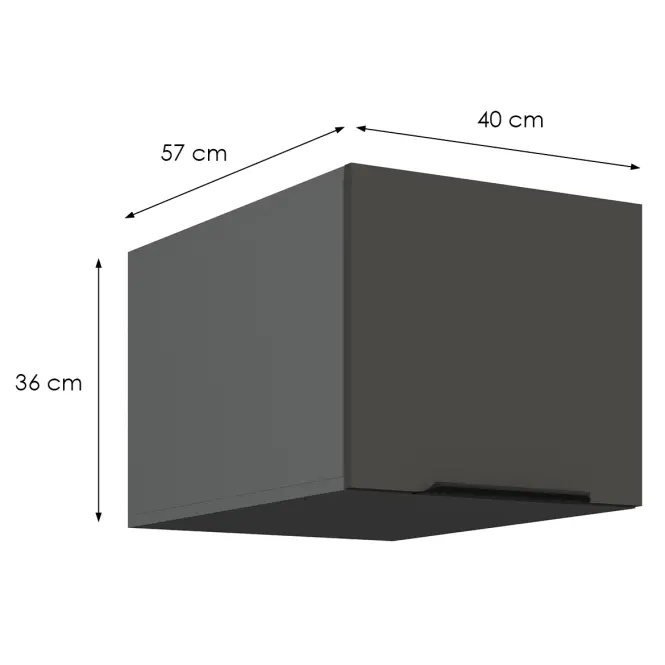 Kuchynská skrinka Aria-Gr/Ant Anti Fingerprint 40 Nagu-36 1f,2