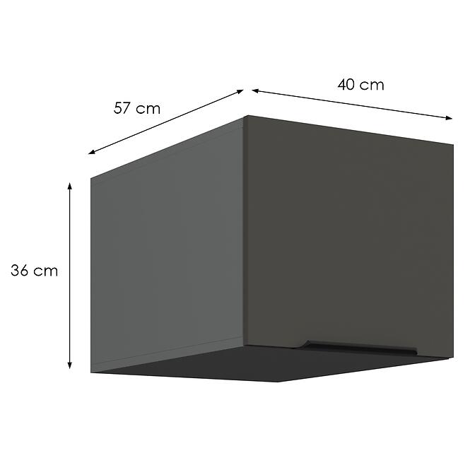 Kuchynská skrinka Aria-Gr/Ant Anti Fingerprint 40 Nagu-36 1f,2