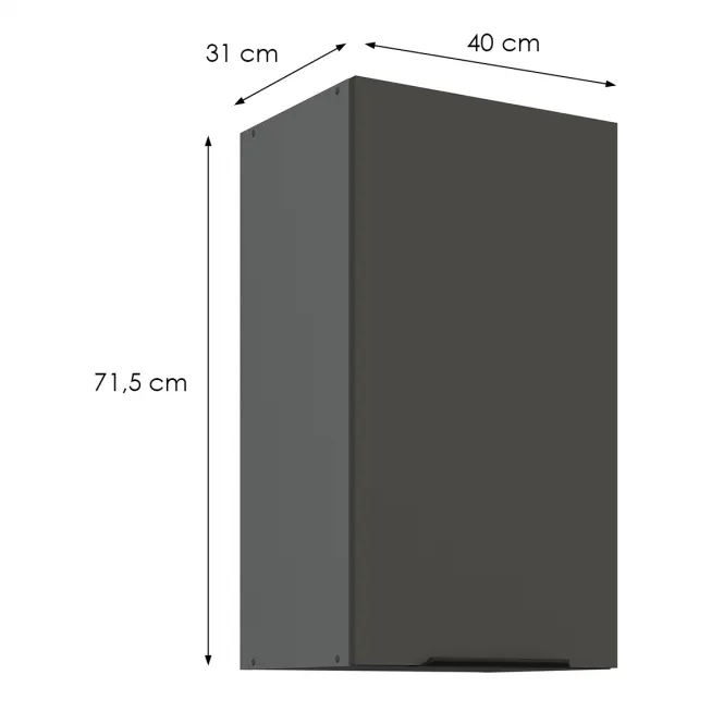 Kuchynská skrinka Aria-Gr/Ant Anti Fingerprint 40g-72 1f