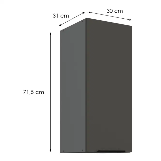 Kuchynská skrinka Aria-Gr/Ant Anti Fingerprint 30g-72 1f