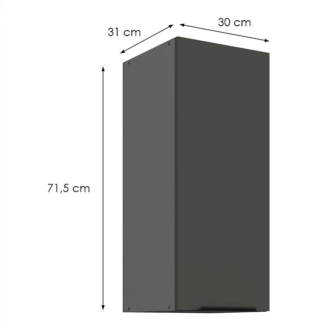 Kuchynská skrinka Aria-Gr/Ant Anti Fingerprint 30g-72 1f