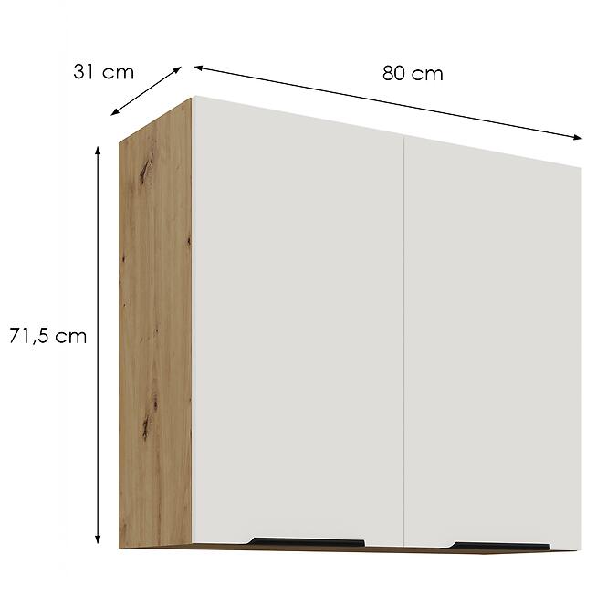 Kuchynská skrinka Aria-Wh/Ar Anti Fingerprint 80g-72 2f
