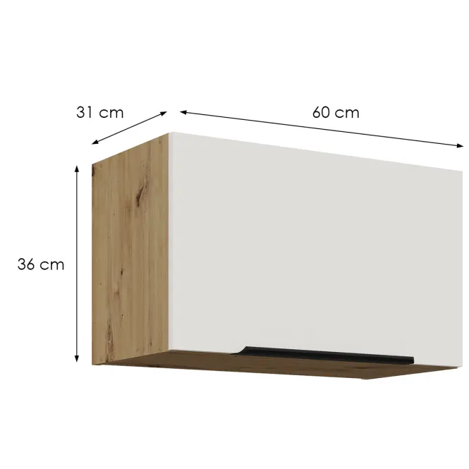 Kuchynská skrinka Aria-Wh/Ar Anti Fingerprint 60gu-36 1f