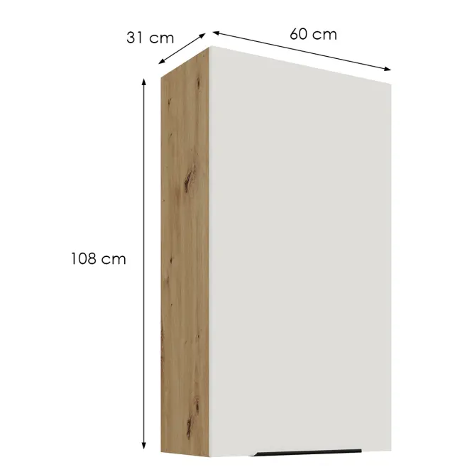 Kuchynská skrinka Aria-Wh/Ar Anti Fingerprint 60g-108 1f