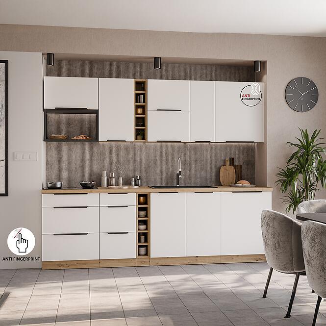 Kuchynská skrinka Aria-Wh/Ar Anti Fingerprint 60x60 Gn-108 1f (45°),9