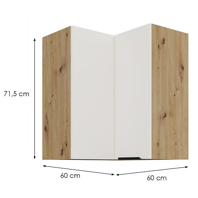 Kuchynská skrinka Aria-Wh/Ar Anti Fingerprint 60x60 Gn-72 2f (90°),2