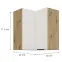 Kuchynská skrinka Aria-Wh/Ar Anti Fingerprint 60x60 Gn-72 2f (90°),2