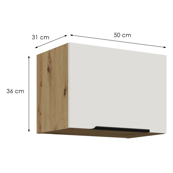 Kuchynská skrinka Aria-Wh/Ar Anti Fingerprint 50gu-36 1f