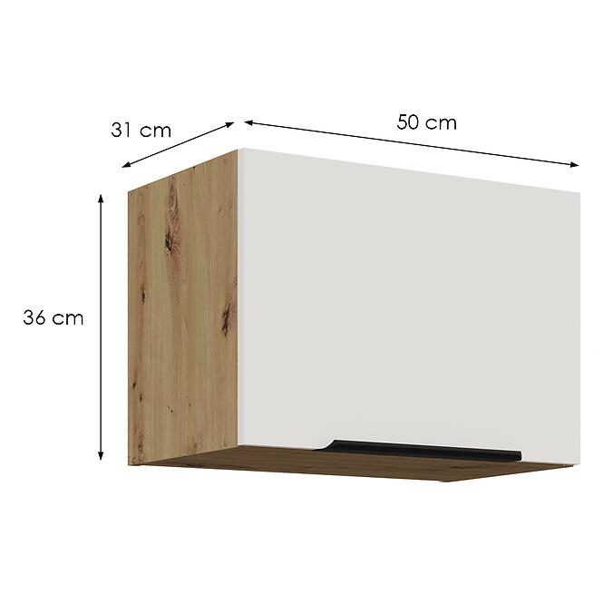 Kuchynská skrinka Aria-Wh/Ar Anti Fingerprint 50gu-36 1f,2