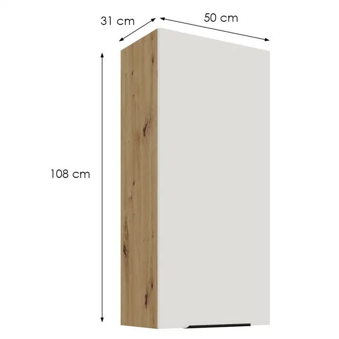 Kuchynská skrinka Aria-Wh/Ar Anti Fingerprint 50g-108 1f