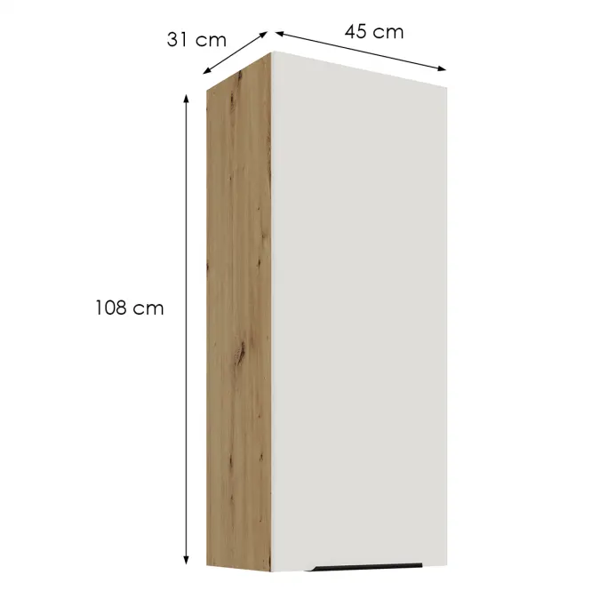 Kuchynská skrinka Aria-Wh/Ar Anti Fingerprint 45g-108 1f