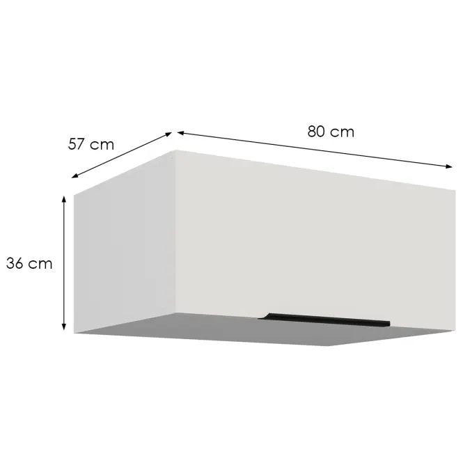 Kuchynská skrinka Aria-Wh/Wh Anti Fingerprint 80 Nagu-36 1f