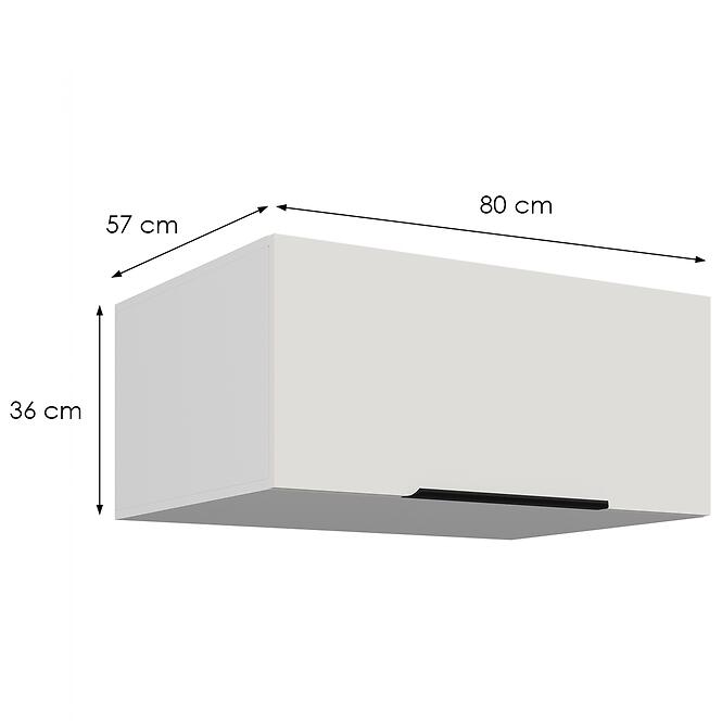 Kuchynská skrinka Aria-Wh/Wh Anti Fingerprint 80 Nagu-36 1f,2