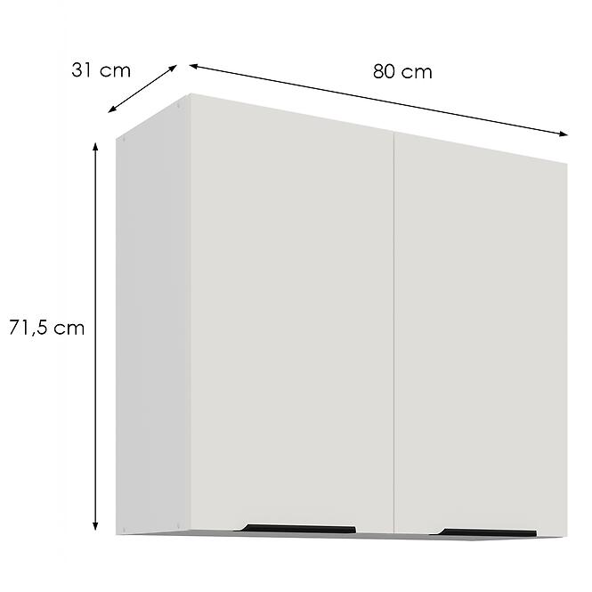 Kuchynská skrinka Aria-Wh/Wh Anti Fingerprint 80g-72 2f,2