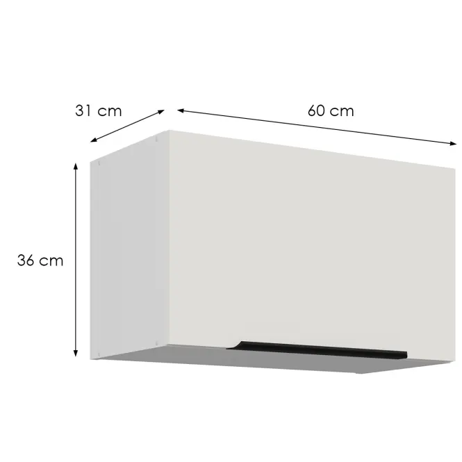 Kuchynská skrinka Aria-Wh/Wh Anti Fingerprint 60gu-36 1f