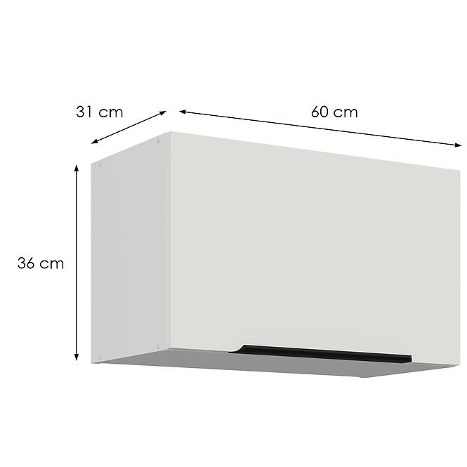Kuchynská skrinka Aria-Wh/Wh Anti Fingerprint 60gu-36 1f,2