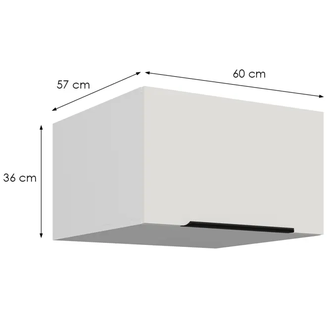 Kuchynská skrinka Aria-Wh/Wh Anti Fingerprint 60 Nagu-36 1f