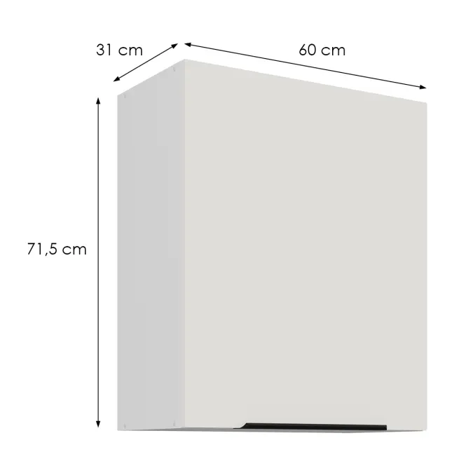 Kuchynská skrinka Aria-Wh/Wh Anti Fingerprint 60g-72 1f