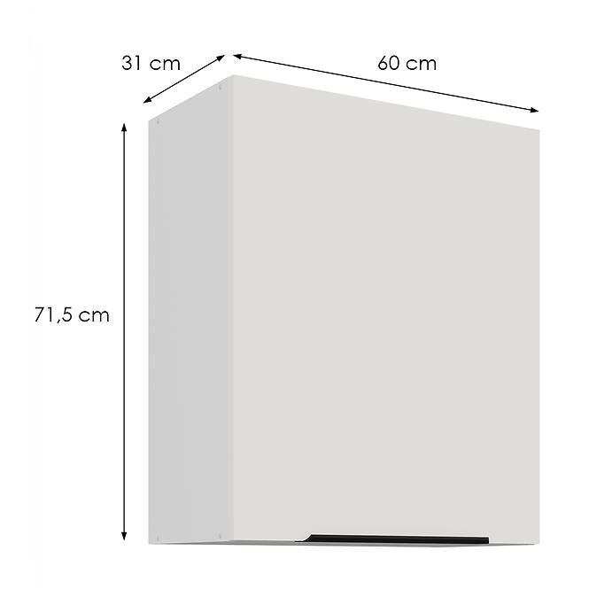Kuchynská skrinka Aria-Wh/Wh Anti Fingerprint 60g-72 1f,2