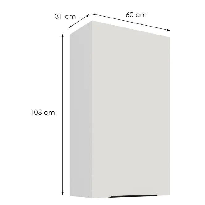 Kuchynská skrinka Aria-Wh/Wh Anti Fingerprint 60g-108 1f