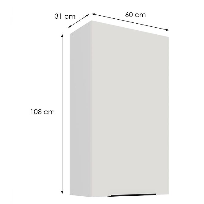 Kuchynská skrinka Aria-Wh/Wh Anti Fingerprint 60g-108 1f,2