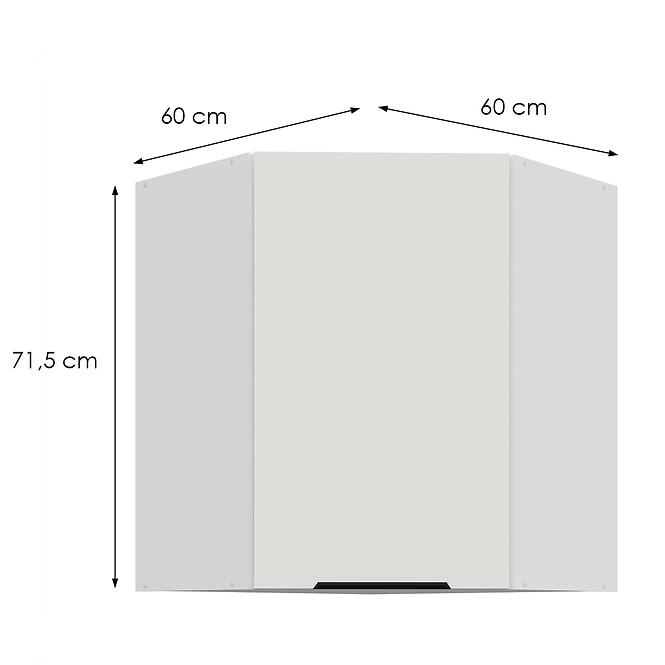 Kuchynská skrinka Aria-Wh/Wh Anti Fingerprint 60x60 Gn-72 1f (45°)